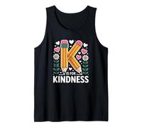 K is for Kindness Naranja Anti Bullying Unity Day Teacher Camiseta sin Mangas