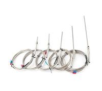 K/J/PT100 tipo M8 termopar 1-5m rosca de tornillo sonda de acero inoxidable 50-200mm 1 Uds(5m M8 K Type,150mm)