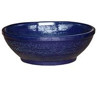 K & K Bonsai Pot de fleurs Bleu Plat 38,0 x 16,0 cm Fabriqué à partir de Céramique résistante au gel