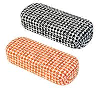 K KAREZOG Funda para gafas para mujeres y hombres, 2 fundas rígidas para gafas, funda para gafas de sol para viajes, estudio y trabajo, Color-1, talla única