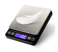 K KitchenTour Báscula digital de cocina - 500 g/0,01 g de alta precisión multifunción de precisión para alimentos, carne, báscula de joyería, laboratorio de polvo con pantalla LCD retroiluminada