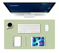 K KNODEL Alfombrilla de Escritorio, Tapete Escritoriode de Oficina, Alfombrilla de Escritorio Hecho de Cuero PVC, Alfombrilla del Escritorio del Ordenador portátil (43 x 90cm, Verde claro)