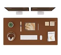 K KNODEL Alfombrilla de Escritorio, Tapete Escritoriode de Oficina, Alfombrilla de Escritorio Hecho de Cuero PVC, Alfombrilla del Escritorio del Ordenador portátil (43 x 90cm, marrón)