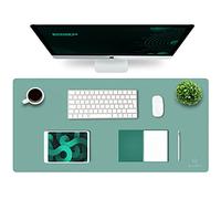 K KNODEL Alfombrilla de Escritorio, Tapete Escritoriode de Oficina, Alfombrilla de Escritorio Hecho de Cuero PVC, Alfombrilla del Escritorio del Ordenador portátil (40 x 80cm, Verde)