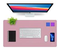 K KNODEL Almohadilla de escritorio, almohadilla de escritorio, cabeza de succión de escritorio de cuero de PVC para computadoras portátiles, tablero de escritura impermeable (40cm x 80cm, Púrpura)