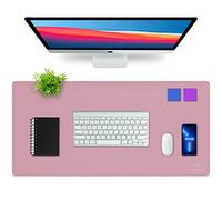 K KNODEL Almohadilla de escritorio, almohadilla de escritorio, cabeza de succión de escritorio de cuero de PVC para computadoras portátiles, tablero de escritura impermeable (43cm x 90cm, Púrpura)