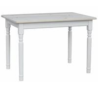 k koma Mesa de comedor de madera maciza de pino blanco, estilo rústico, color miel, sin tratar (50 x 100 cm)