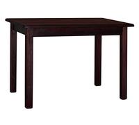 k koma Mesa de madera maciza de pino con acabado en nogal, diseño elegante en color nogal, 120 x 70 cm