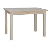 k koma Mesa de pino macizo sin tratar - Diseño natural - 120 x 70 cm