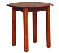 k koma Mesa redonda de pino macizo para comedor o cocina, para restaurante, NUEVA, 90 cm (Calvados)