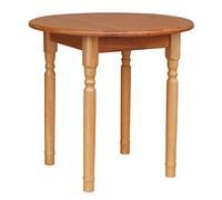 k koma Mesa redonda de pino mesa de comedor mesa de cocina de madera maciza miel estilo rústico (Alder)