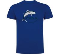 K KRUSKIS - Camiseta Nautica Tuna Fishing Club Manga Corta Hombre - L, Azul Royal