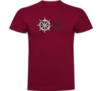 K KRUSKIS - Camiseta Nautica Up and Down Manga Corta Hombre - XL, Rojo Vino