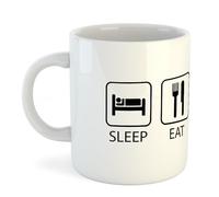 K KRUSKIS - Taza 325 ml Padel Sleep Eat and Play Padel