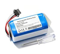 K KYUER Aspirador Batería para Red Solution H06-LI-1440-2600, para Taurus Homeland Gyro/Laser, RVCA1000B, RVCA1001B, RVCA1002B, 098060, 098060000 Robot Vacuum Cleaner 2600mAh Rechargeable Battery