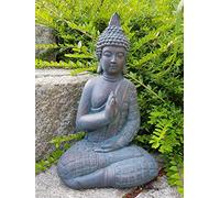 K&L Wall Art Figura de Buda Feng Shui decoración para jardín Estatua Buda Grande Piedra Artificial Interior Exterior 33cm Bronce