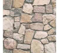 K&L Wall Art Papel pintado de piedra rústico, no tejido, vintage, pared de jardín, piedra natural, incluye guía de consejos (pared de piedra natural)
