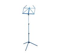 K&M 100/1 Atril Azul - Atril extensible 62,5 - 124 cm - base metálica plegable