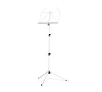K&M 100/1 Atril Blanco - Atril extensible 62,5 - 124 cm - base metálica plegable