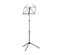 K&M 100/1 Atril Negro - Atril extensible 62,5 - 124 cm - base metálica plegable