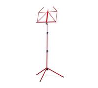 K&M 100/1 Atril Rojo - Atril extensible 62,5 - 124 cm - base metálica plegable