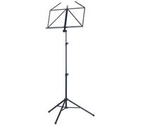 K&M 10065 Atril negro para partituras - Atril plegable para estuches de trompeta - altura variable de 58,5 a 122 cm