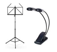 K&M 10065 Music Stand Lamp Bundle