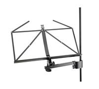 K&M 11505 Atril para partituras, negro - 48,5 cm x 24 cm - altura regulable en acero - hasta ø 3 cm