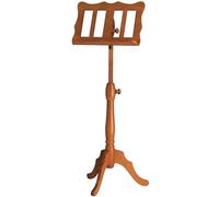 K&M 117 Atril de madera - madera maciza de haya color cerezo - Atril para partituras XXL extensible de 96 a 132 cm en estilo barroco