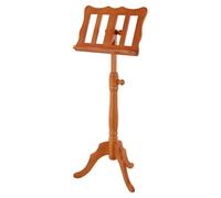 K&M 117 Atril de madera - madera maciza de haya color cerezo - Atril para partituras XXL extensible de 96 a 132 cm en estilo barroco