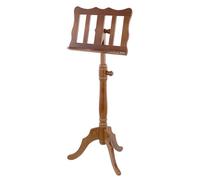 K&M 117 Atril de madera - madera maciza de haya en color nogal - Atril para partituras XXL extensible de 96 a 132 cm en estilo barroco