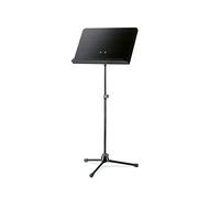 K&M 118/1 Atril para orquesta con estante ajustable, negro - extensión de 68 a 121 cm - estante de madera