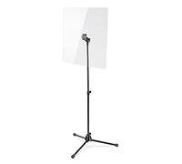 K&M 11903 Mampara protectora con trípode - Placa de cristal acrílico de 60 x 60 cm con trípode - extensible de 107,5 a 160 cm
