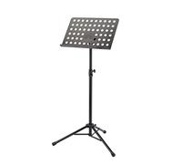 K&M 11940 Atril negro para orquesta - extensible hasta 127 cm - Estante perforado para partituras musicales - cierre rápido