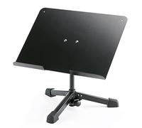 K&M 12140 Soporte de mesa, universal, de acero y aluminio, negro - plegable con trípode
