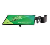 K&M 12152 Reposa ratón de acero negro - Soporte adaptable con alfombrilla para ratón - plegable - ideal para presentaciones