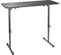K&M 12160 Mesa DJ negra - mesa para eventos plegable - tamaño del estante 110 x 45,5 cm - Atril ajustable a diferentes alturas