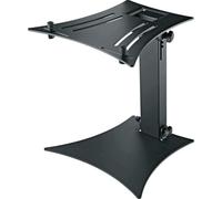 K&M 12190 Soporte para laptop negro - Soporte para laptop DJ - Aluminio/acero - Soporte inclinable para portátil - para oficina y escenario