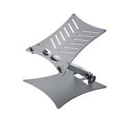 K&M 12195 Soporte para laptop gris - aluminio/acero - estante ajustable - para oficina y escenario - alto