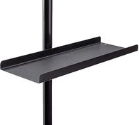 K&M 12215 - Bandeja para partituras e instrumentos (acero, 36,8 x 12,6 x 1,9 cm, se puede sujetar hasta 3 cm de diámetro), color negro