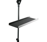 K&M 12218 Estante para partituras e instrumentos musicales, negro - de aluminio, con soporte de fieltro - para fijar sobre varillas de ø 3 cm como máximo