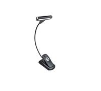 K&M 12264 T-Model FlexLight - Lámpara led para atril (4200 lux, con batería, fijación de clip, cuello de cisne), color negro