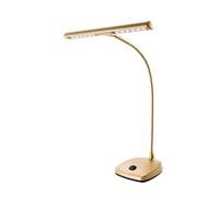 K&M 12297 Lámpara de piano LED, negra - Pantalla de 29,6 cm con cuello de cisne - 12 LED de brillo de 2500 Lux, cable de 3 m