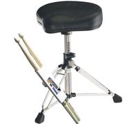 K & M 14000 gomezz Drum taburete piel funda + baquetas Keepdrum gratis.