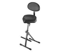 K&M 14050 Sit-Stand negro - acero, símil piel - plegable - con reposapiés y respaldo