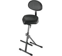 K&M 14050 Sit-Stand negro - acero, símil piel - plegable - con reposapiés y respaldo