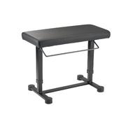 K&M 14080 Uplift banco de piano negro - acero, símil piel - Asiento acolchado, regulable en altura mediante resorte de gas