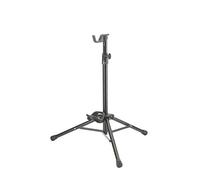 K & M Soporte saxofón tenor 149/2 – Negro, base plegable, altura 105 cm, apto barítono/trompa alto