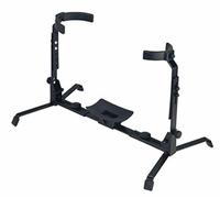 K&M 14940 Soporte para tuba, negro, acero - altura y anchura variables - apto para instrumentos de peine