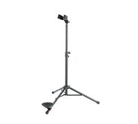 K&M 150/1 Soporte para fagot, negro, acero - ancho variable - estante grande - altura ajustable hasta 120 cm